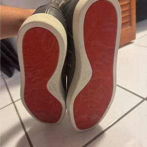 Christian Louboutin Black and Red Sneakers